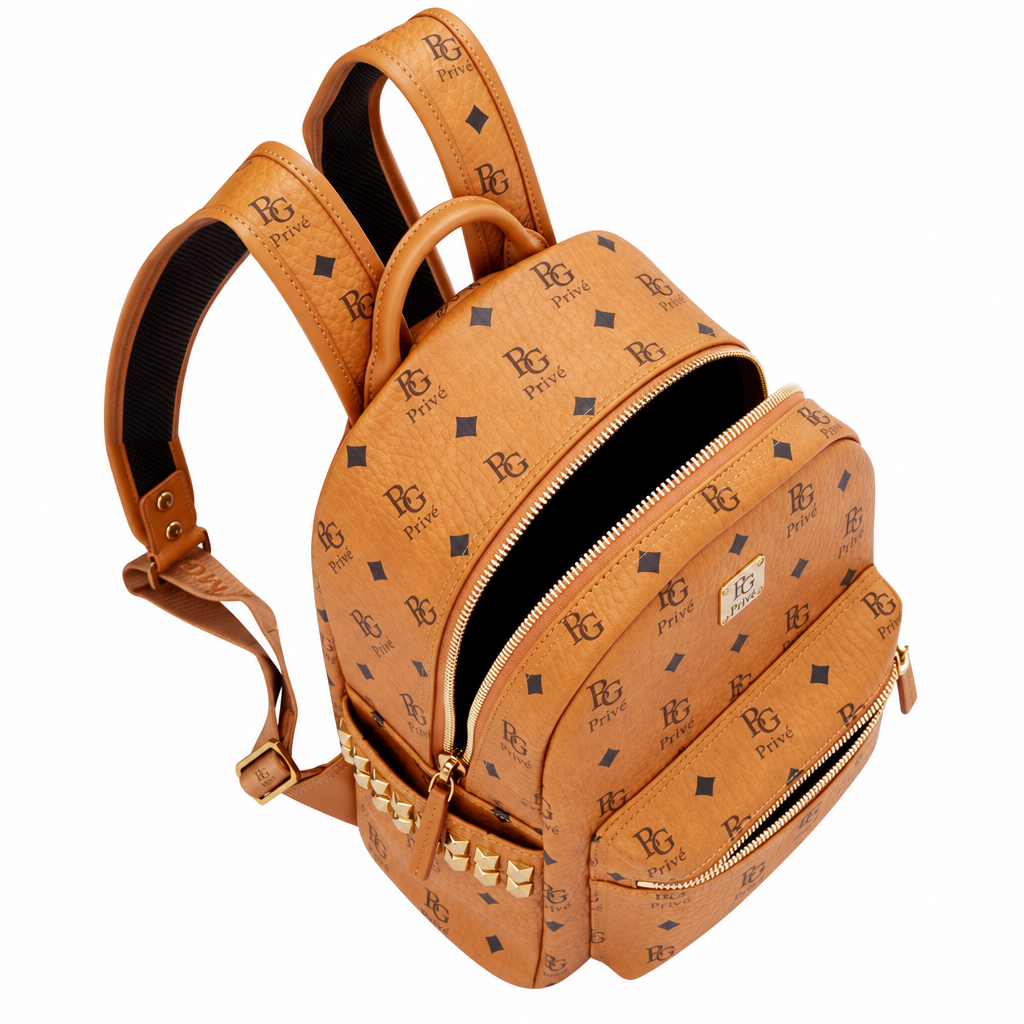 Small Stark Side Studs Backpack in Visetos