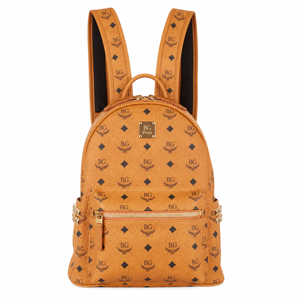 Small Stark Side Studs Backpack in Visetos