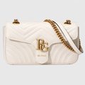 Marmont Shoulder Bag Small White Matelassé