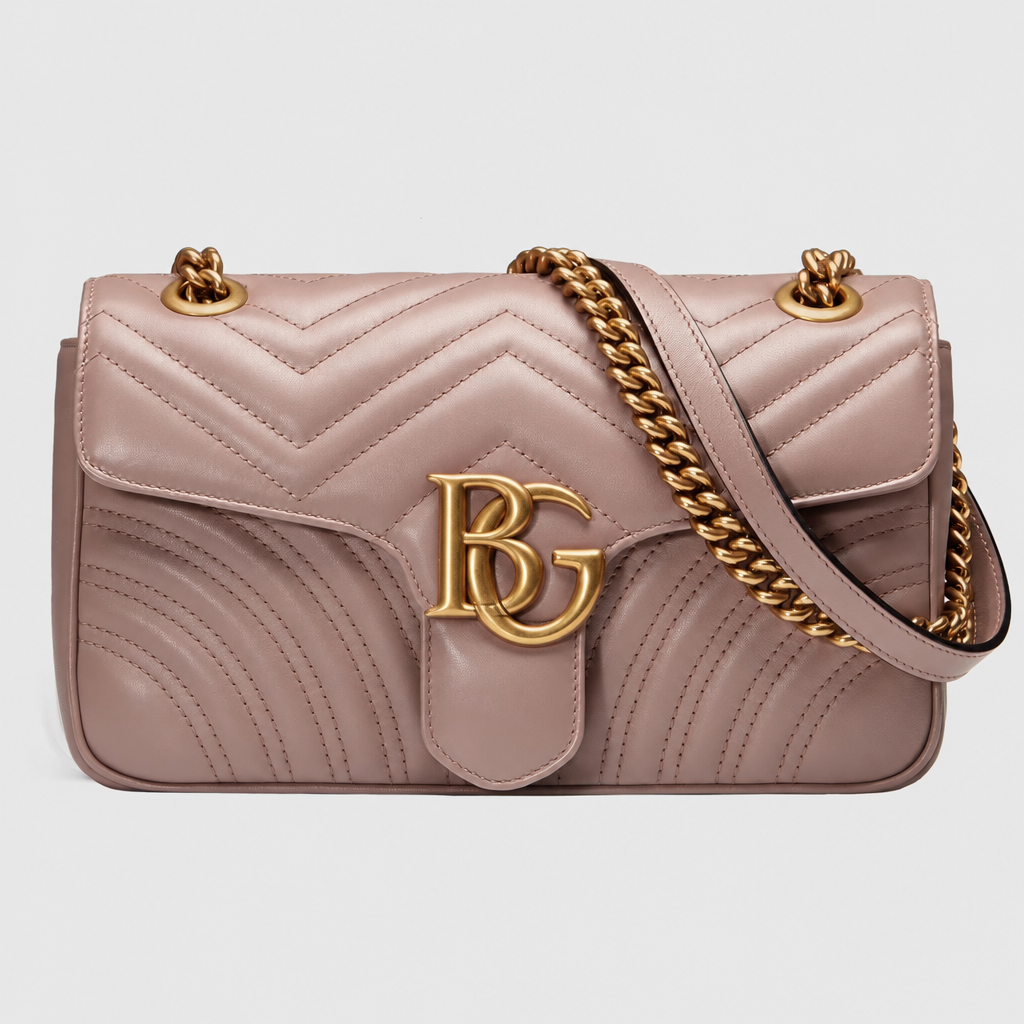 Marmont Shoulder Bag Small Matelassé Dusty Pink