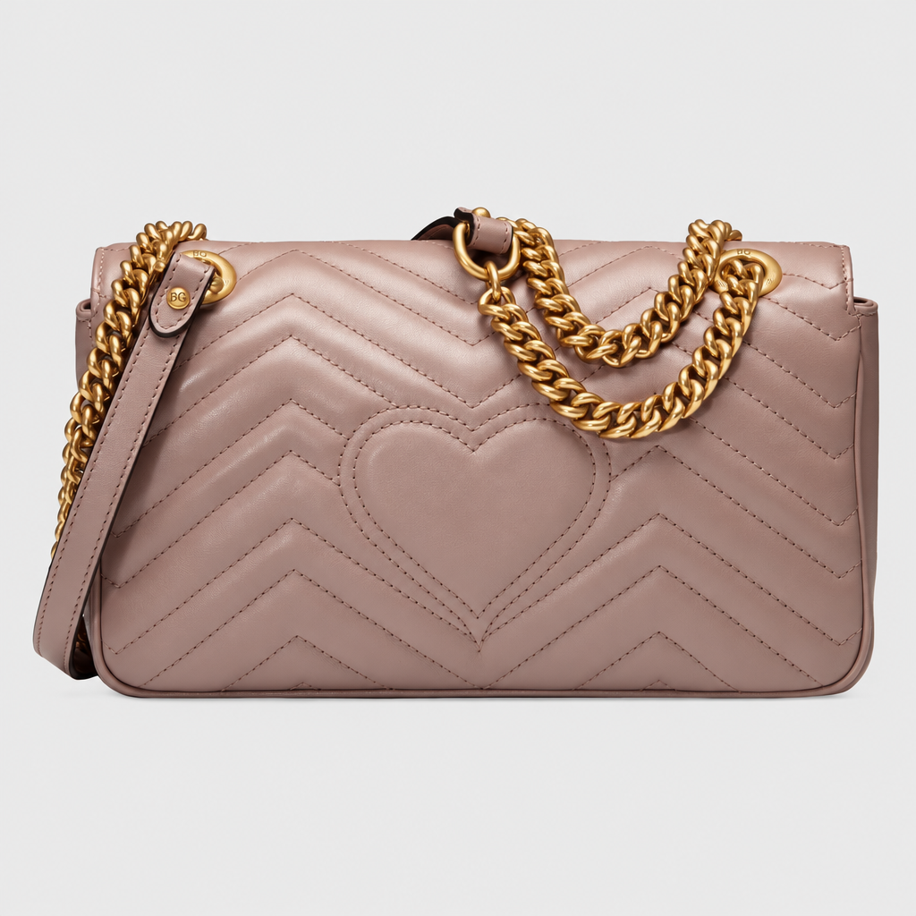 Marmont Shoulder Bag Small Matelassé Dusty Pink