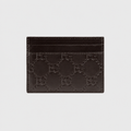 Guccissima Card Holder in Dark Brown