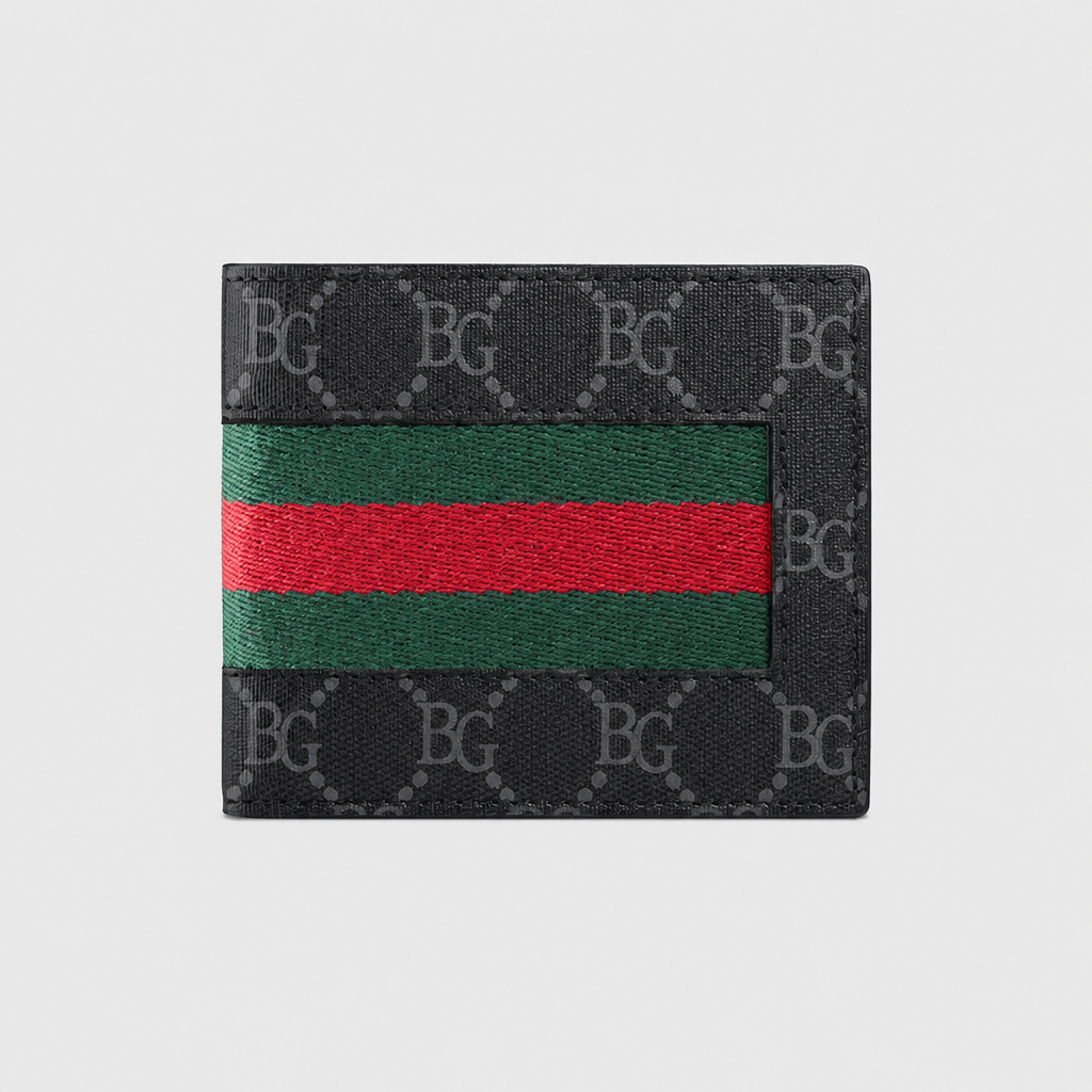 Web Wallet in Black and Dark Grey