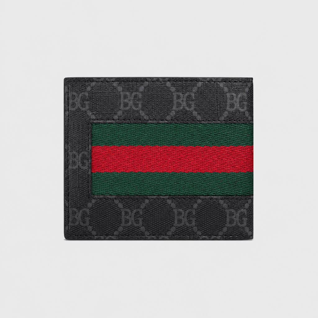 Web Wallet in Black and Dark Grey