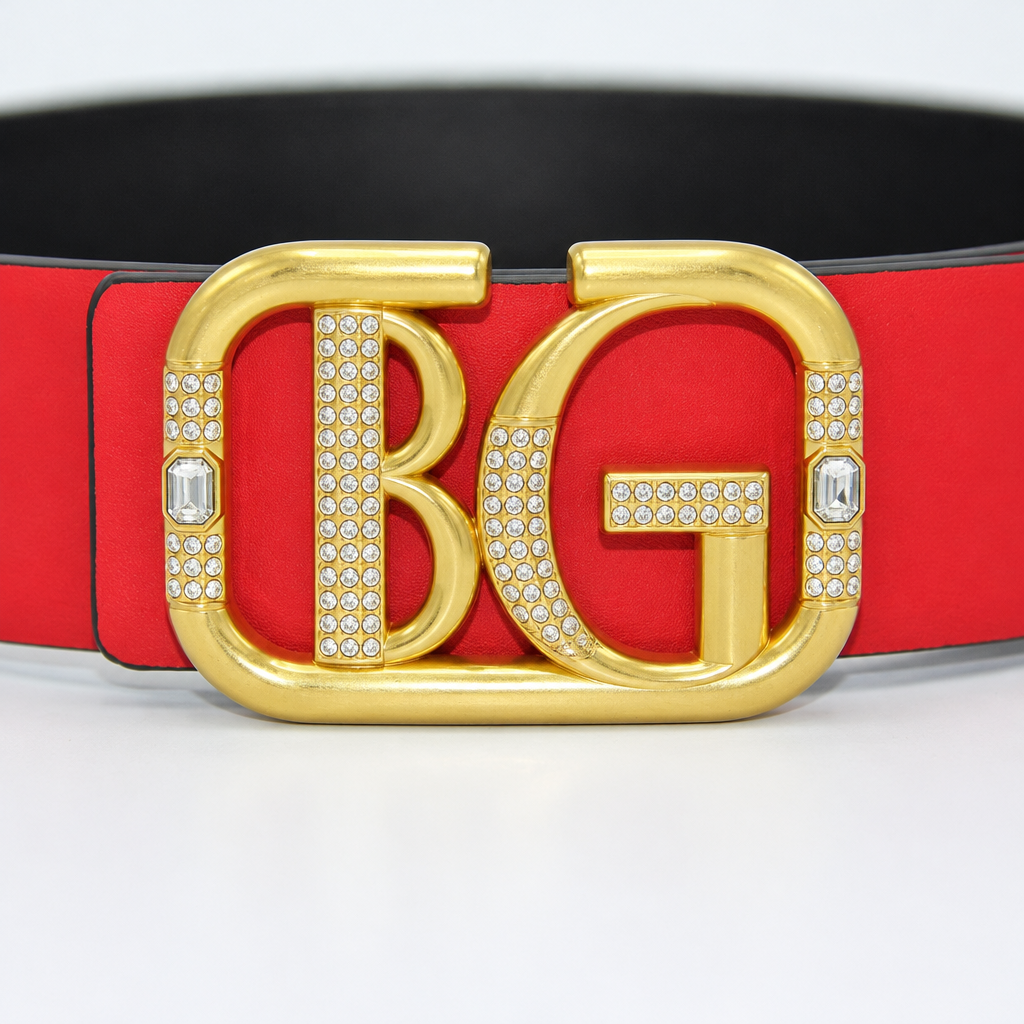 Garavani VLogo Signature Crystal-Embellished Reversible Leather Belt, 40 mm