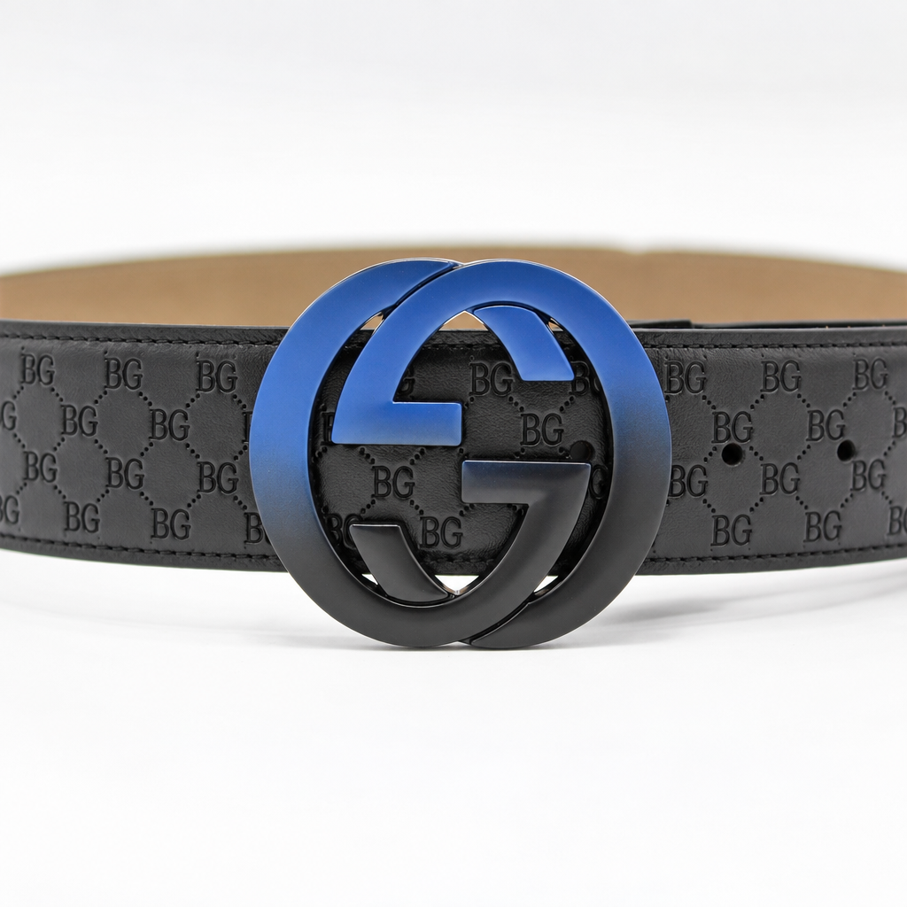 Interlocking G Belt in Black Signature Leather