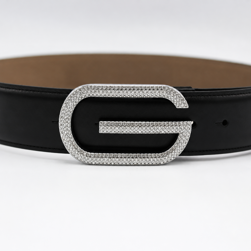 GUESS Rhinestone Belt – Reversible G-Buckle Belt