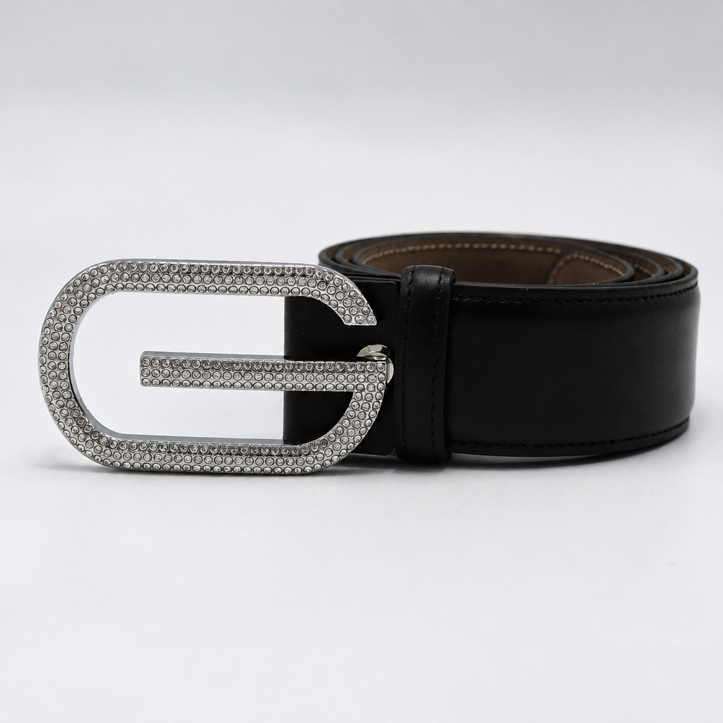 GUESS Rhinestone Belt – Reversible G-Buckle Belt