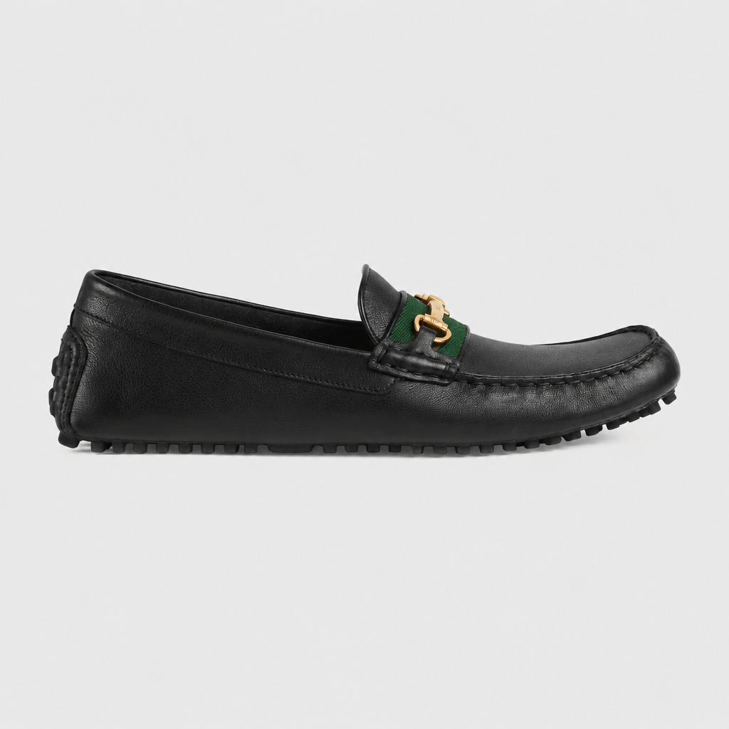 Web Driver Men's Driving Loafer in Black Calf Leather