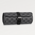 3 Watch Case in Damier Graphite Canvas – N41137