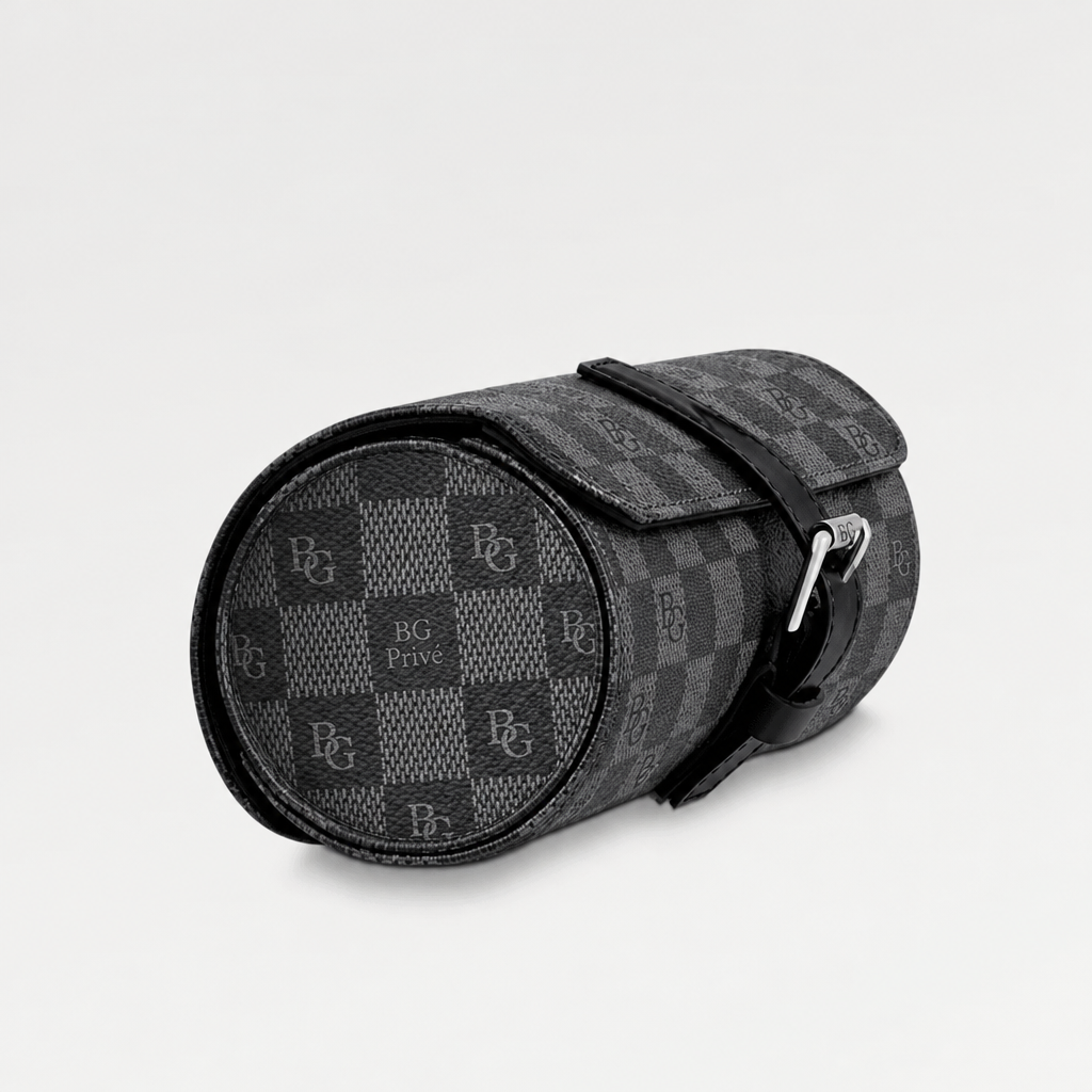 3 Watch Case in Damier Graphite Canvas – N41137