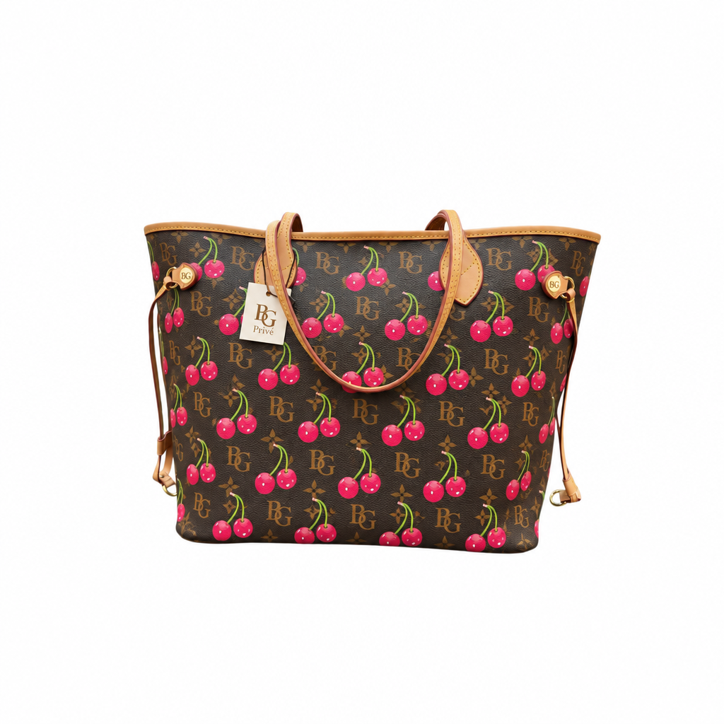 Neverfull MM x TM Cherry Monogram Tote