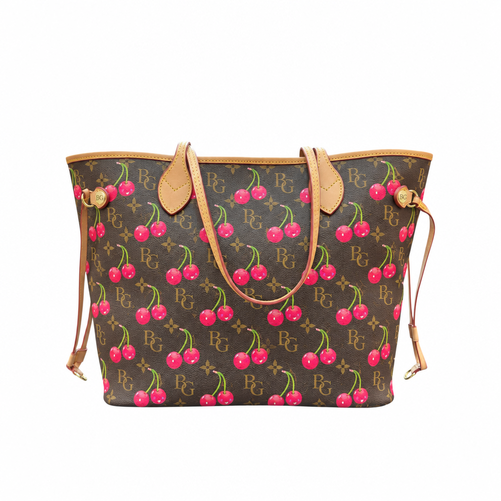 Neverfull MM x TM Cherry Monogram Tote