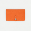 Dogon Duo Wallet in Orange Clémence Leather