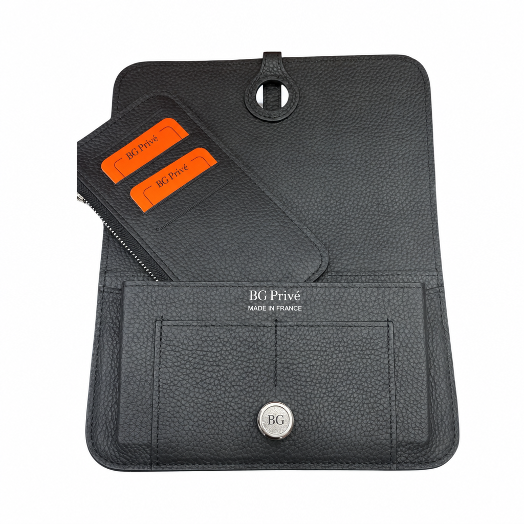 Dogon Wallet Dogon Duo in Black Grained Leather