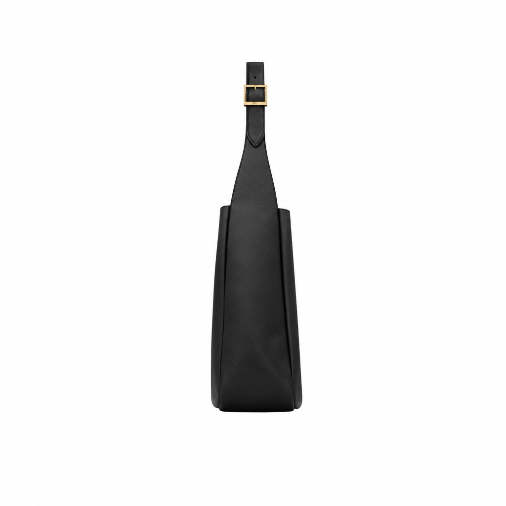 Le 5 À 7 Supple Large Bag in Black Grained Leather