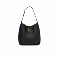 Le 5 À 7 Supple Large Bag in Black Grained Leather