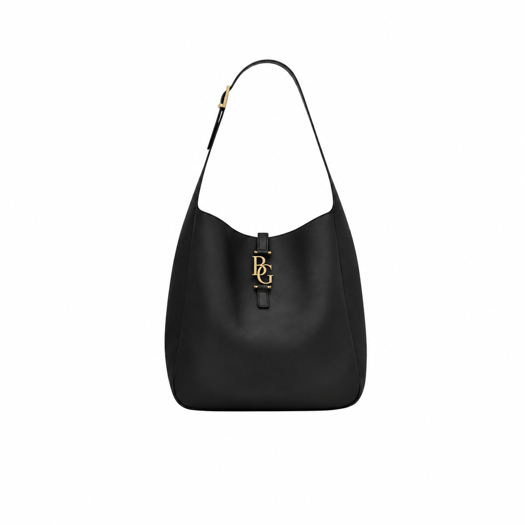 Le 5 À 7 Supple Large Bag in Black Grained Leather