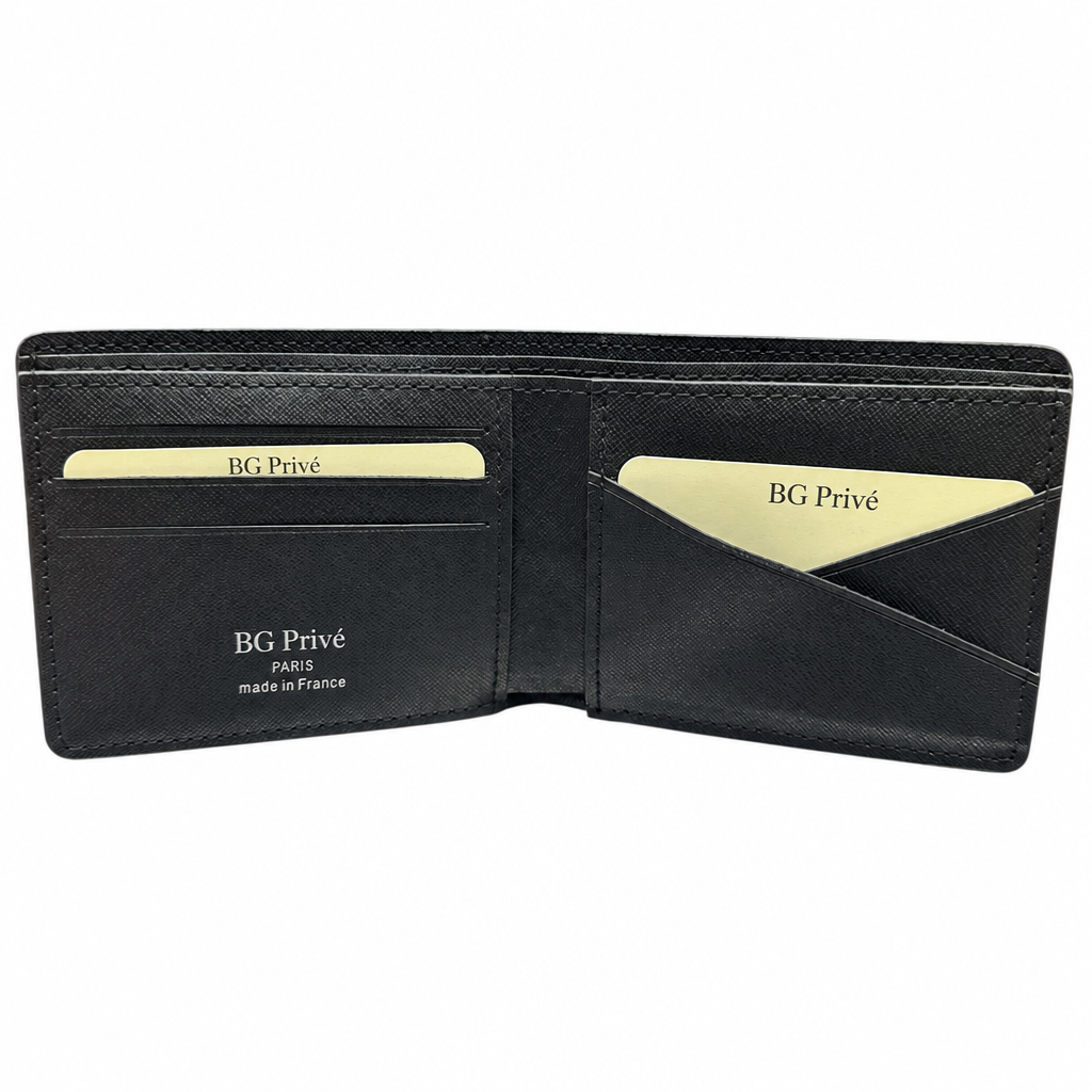 Multiple Wallet in Black Taïga Leather