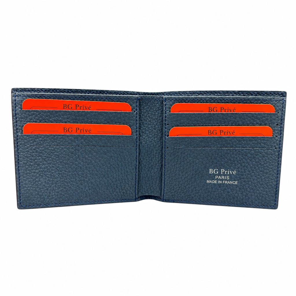 Bifold Wallet – Navy Grained Leather