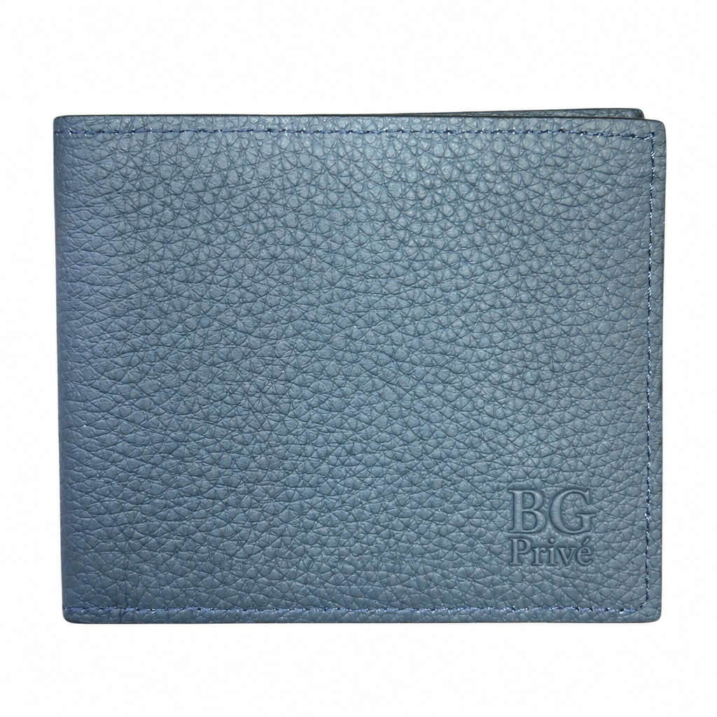 Bifold Wallet – Navy Grained Leather