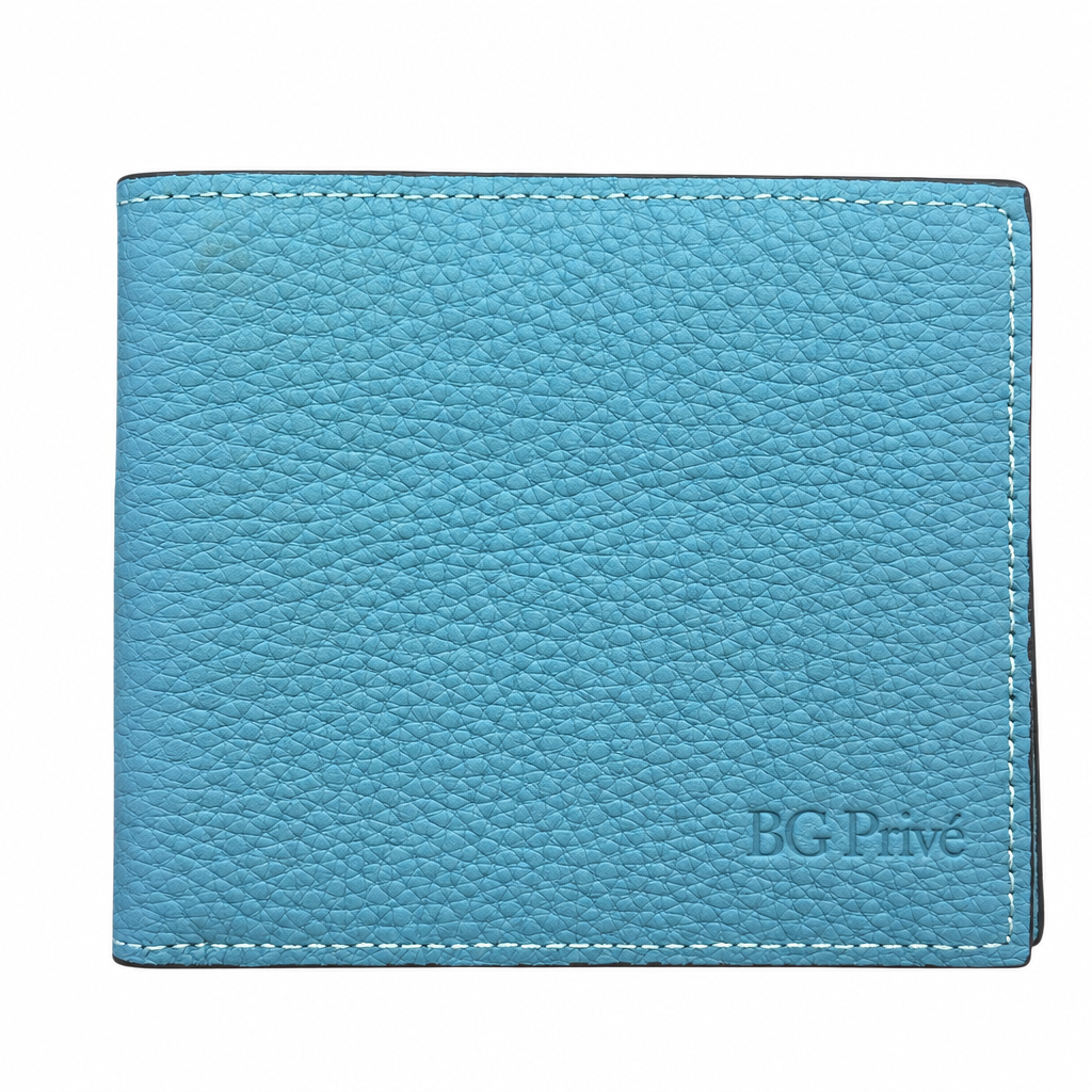 H Sellier Card Holder in Light Turquoise Blue