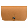 Dogon Duo Wallet in Tan Grained Calfskin