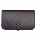 Dogon Duo Wallet in Dark Burgundy Grained Leather