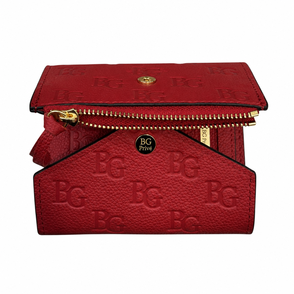 Victorine Wallet in Red Monogram Empreinte Leather