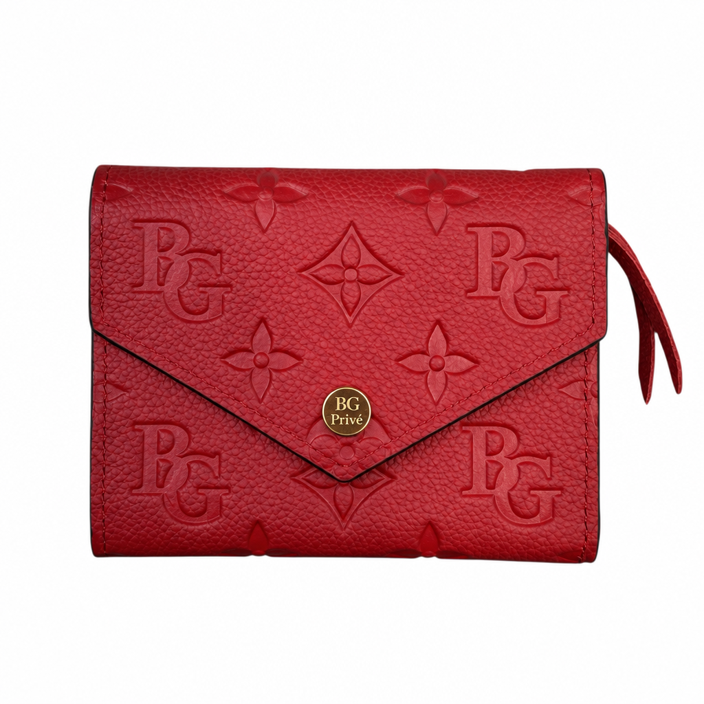 Victorine Wallet in Red Monogram Empreinte Leather