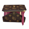 Victorine Wallet in Monogram Canvas, Fuchsia