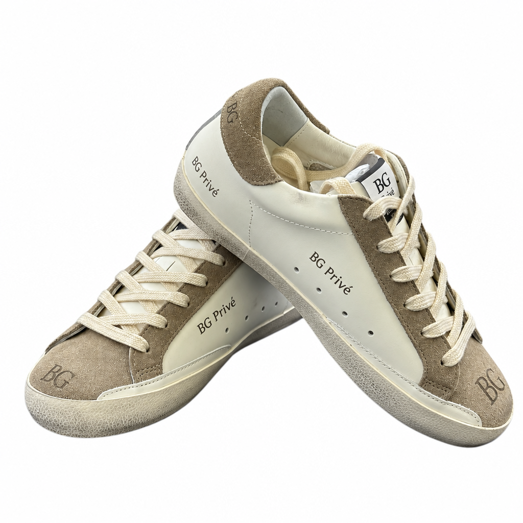 Golden Goose Women's Super-Star 'Vandals' Sneakers in White/Taupe/Cinder