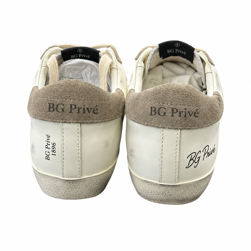 Golden Goose Women's Super-Star 'Vandals' Sneakers in White/Taupe/Cinder