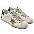 Golden Goose Super-Star Women's Sneakers with Gold Glitter Star