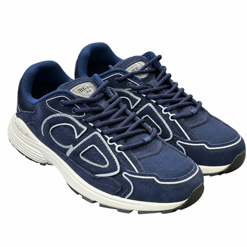B30 Sneakers in Blue Mesh and Technical Fabric