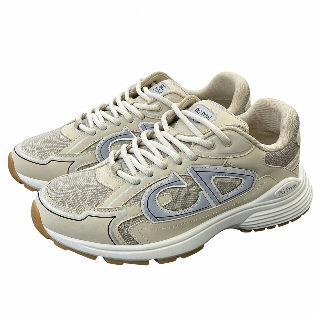 B30 Sneakers – Countdown White Metallic and Silver