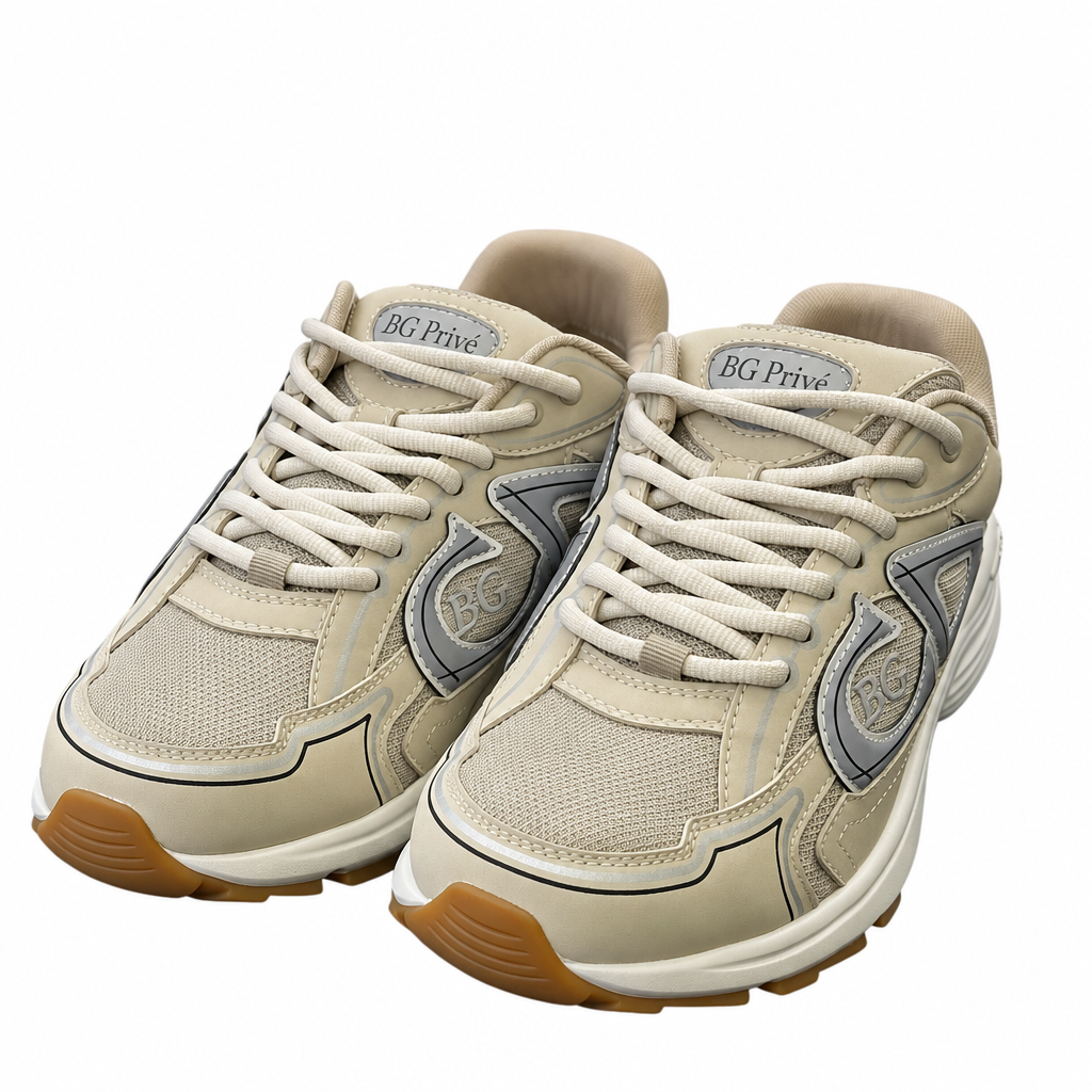B30 Sneakers – Countdown White Metallic and Silver