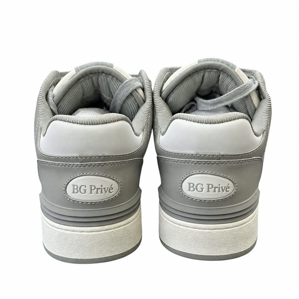 B57 Dribble Low-Top Sneakers in Gray and White