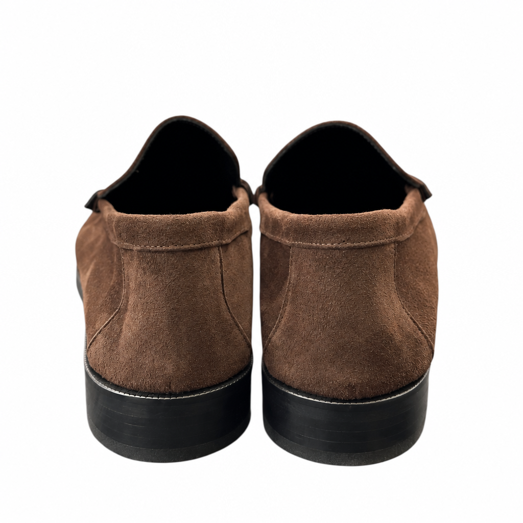 Laurent Cassandre Brown Suede Penny Loafers