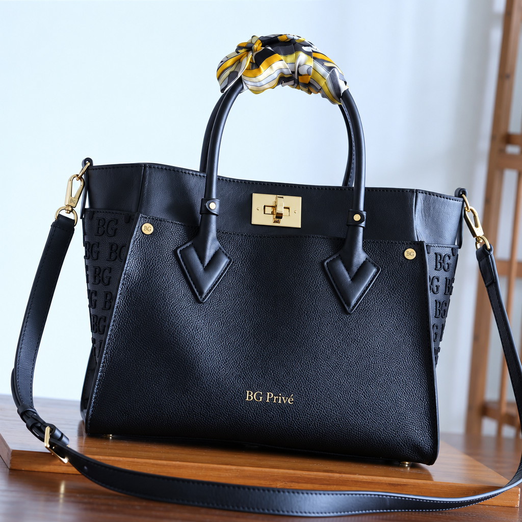 On My Side MM Black Tote M53826