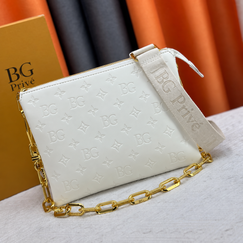 Coussin PM Shoulder Bag in Cream
