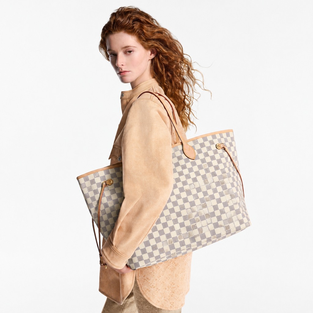 Neverfull GM Tote in Damier Azur Canvas