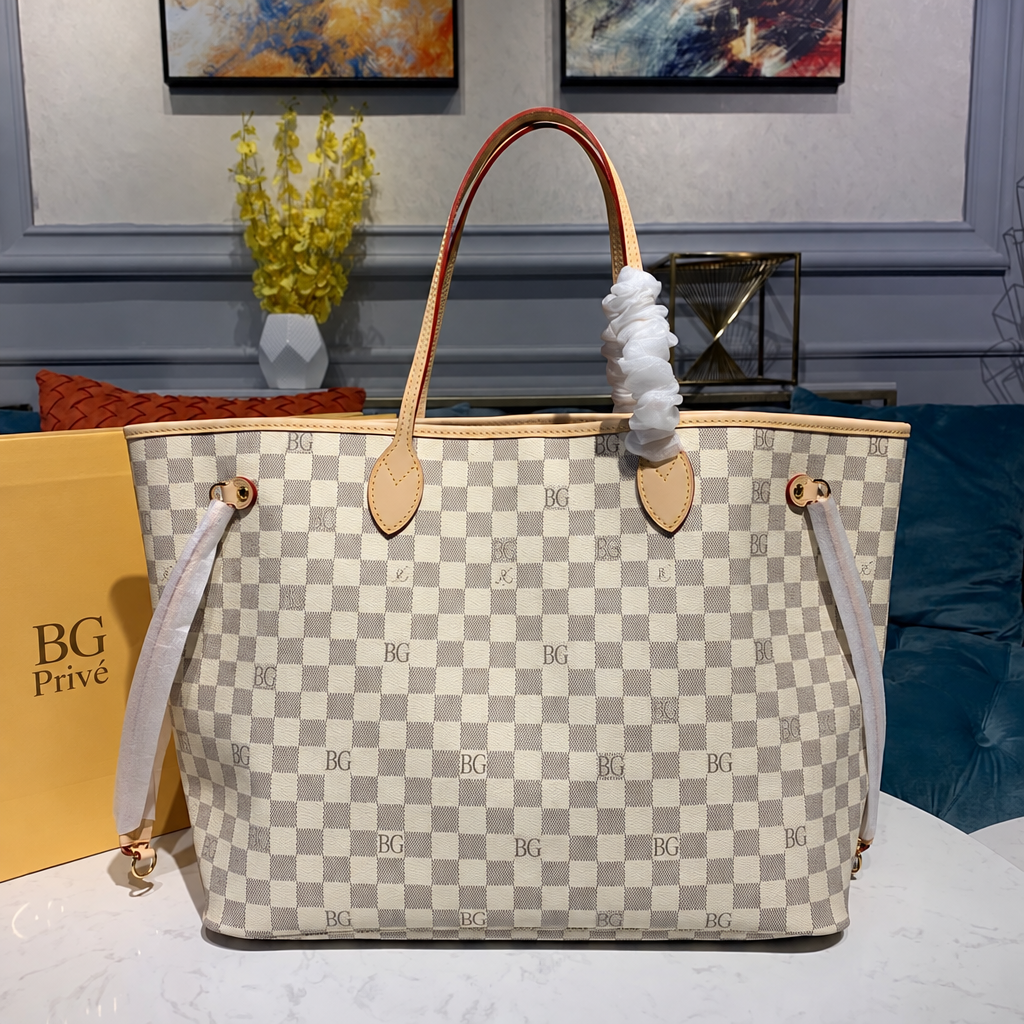 Neverfull GM Tote in Damier Azur Canvas