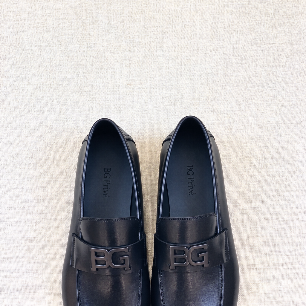 Paris Loafer in Black Goatskin, Size 42
