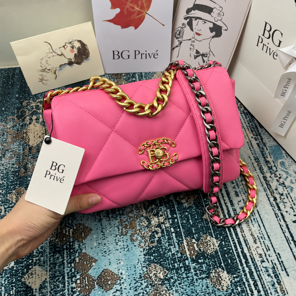 19 Bag Small Dark Pink Lambskin AS1160