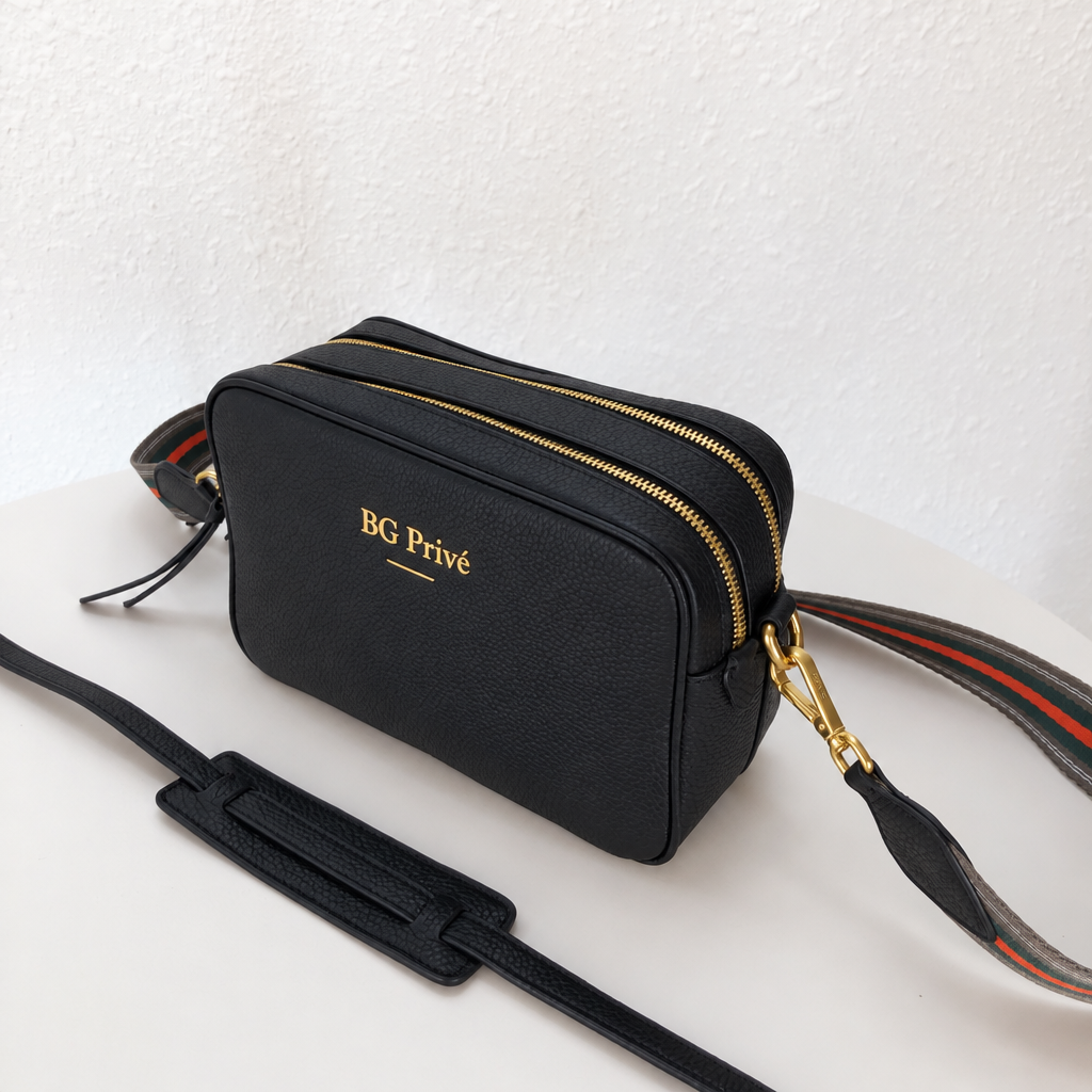Vitello Daino Double Zip Camera Bag