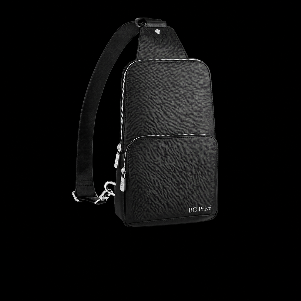 Avenue Sling Bag in Black Taiga Leather M30443