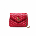 Loulou Small Chain Bag in Rouge Legion Matelassé Leather