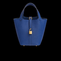 Picotin 18 Lock Bag – Deep Blue with Gold Hardware