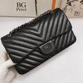 Medium Flap Classic 11.12 Chevron Lambskin So Black